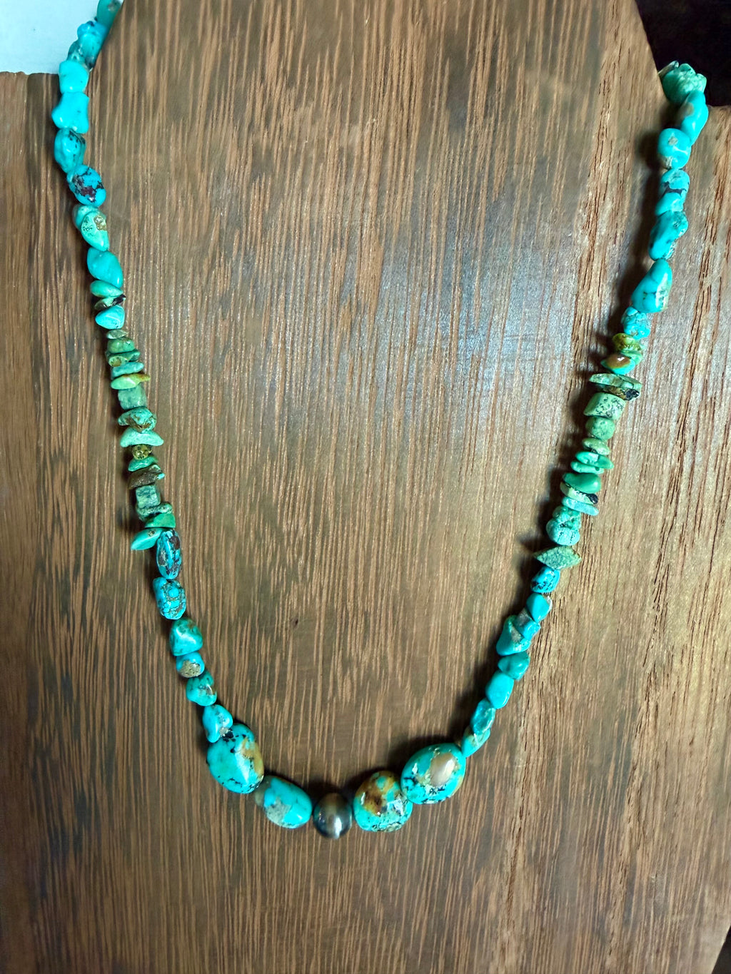 Blue & Green Chip Turquoise Necklace