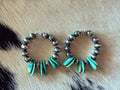 The Turquoise Drip Hoops