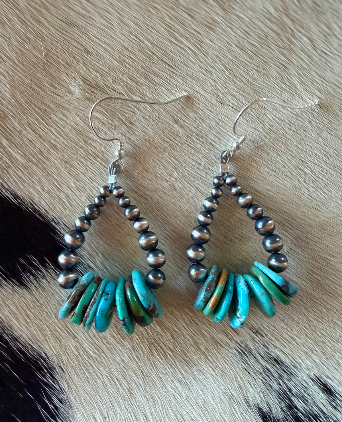 The Desert Pearls and Turquoise Hoops