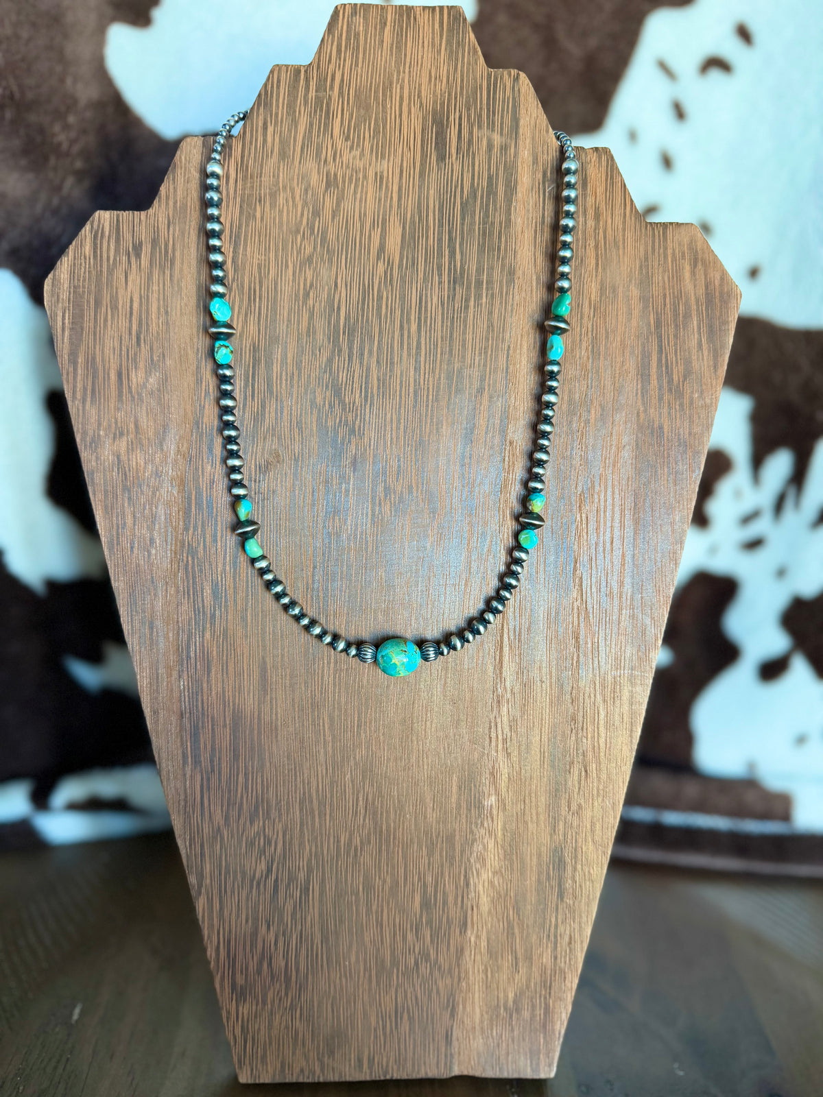 The Kingman and Pearl Stacker Necklace
