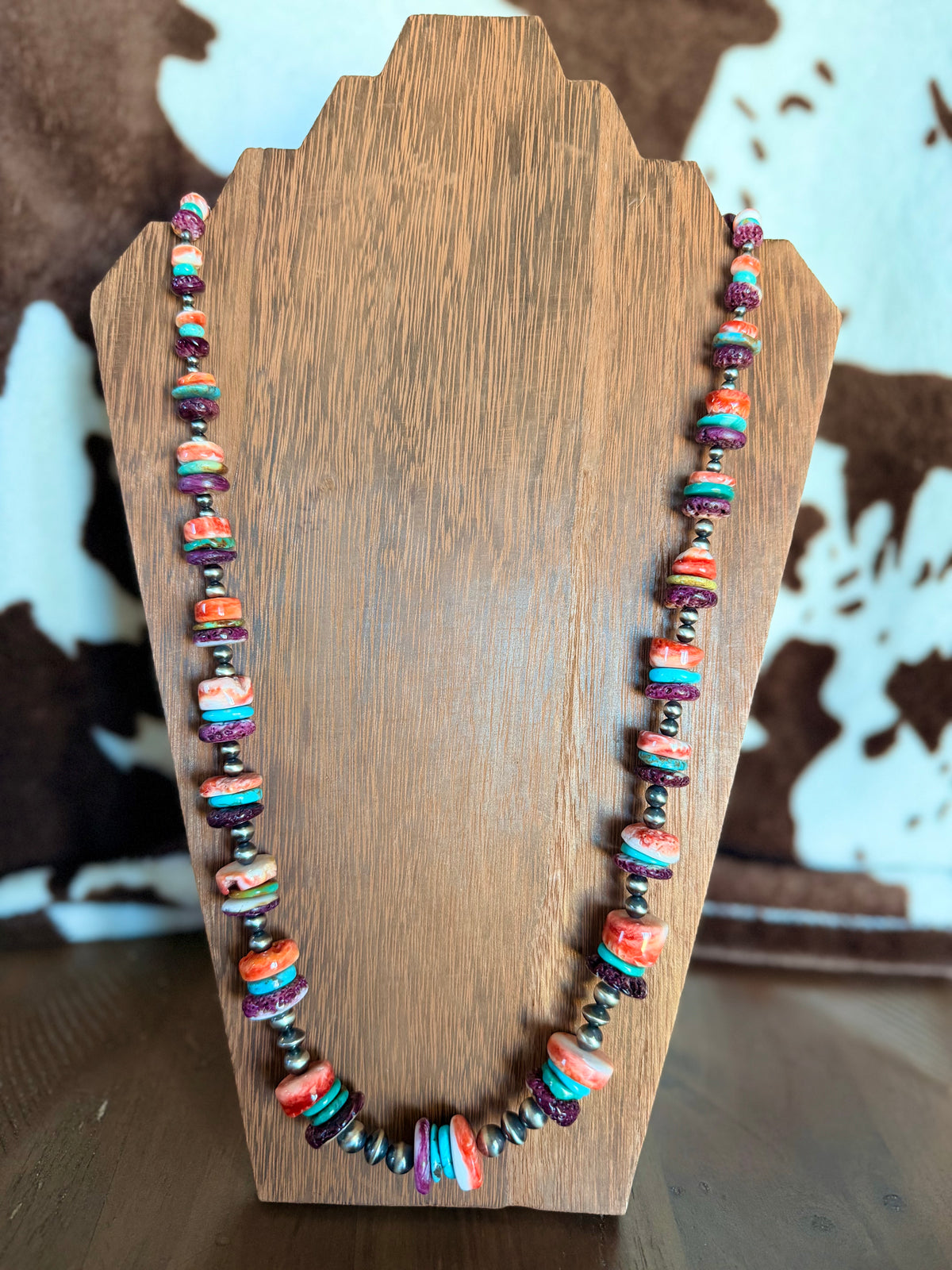 The Turquoise, Red Spiny, and Purple Spiny Statement Necklace